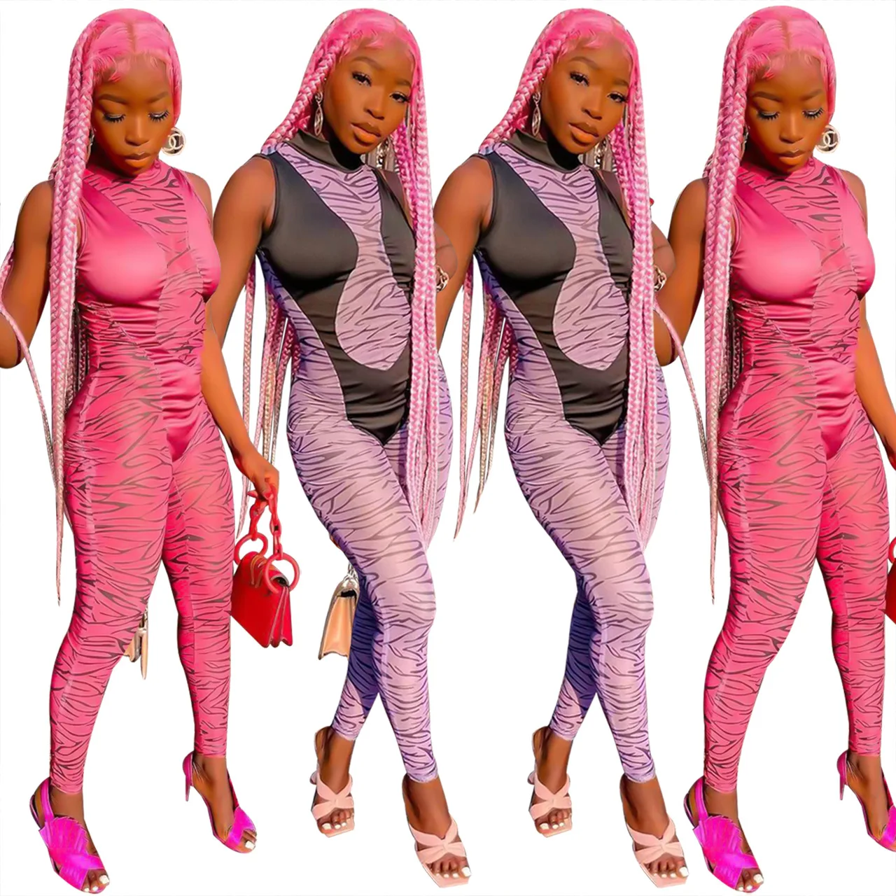 

Amazon New Arrival sleeveless sexy woman bodycon Jumpsuit