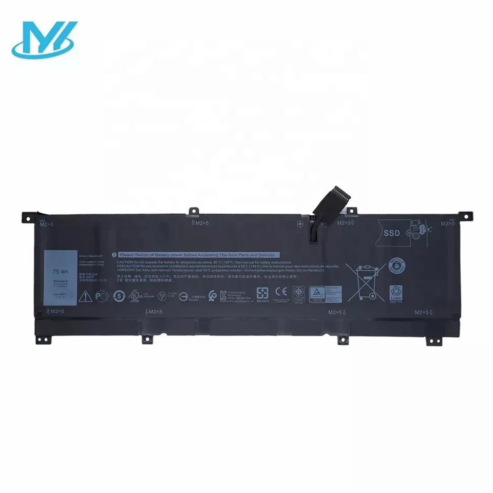 

New 11.4V 75WH battery 8N0T7 laptop battery for Del XPS 15 9575 08N0T7 TMFYT notebook replacement 4 cell battery 8N0T7