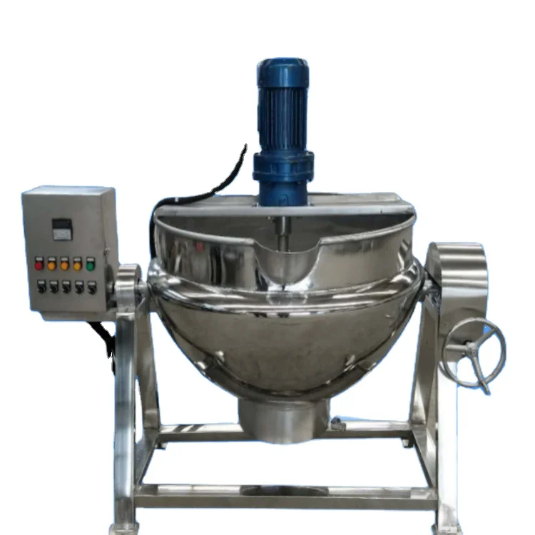 
500L-1000L customized stainless steel tiltable jacket pot for food and dairy medical processing production equipment 