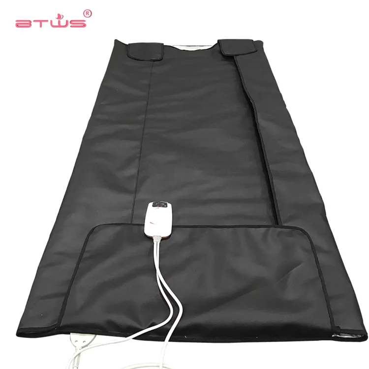 

BTWS High Quality Cheap Price Slimming Hot Blanket Home Use Far Infrared Heated Blanket Weight Loss Body Slimming Sauna Blanket, Black