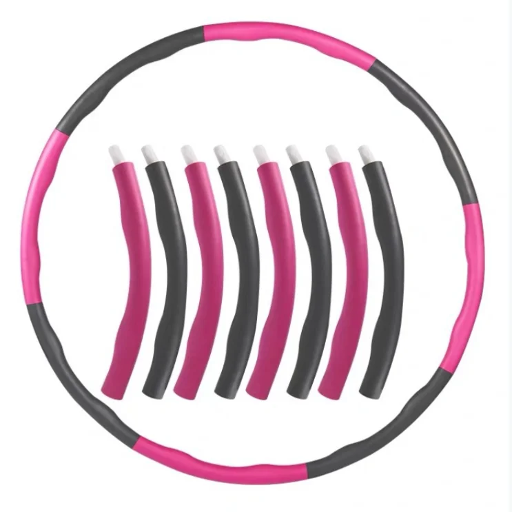 

Removable hoolah hoop fitness Foam Hoop Hard Tube Circle Gym hula ring Bodybuilding Workout Fat Loss hulla hoop, Blue+gray,pink+grey