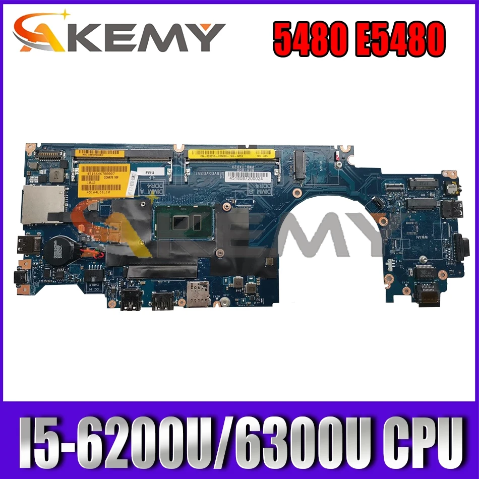 

0RH40R For DELL Latitude 5480 E5480 Laptop motherboard CDM70 LA-E081P With I5-6200U/6300U CPU DDR4 100% Fully Tested CN-0RH40R