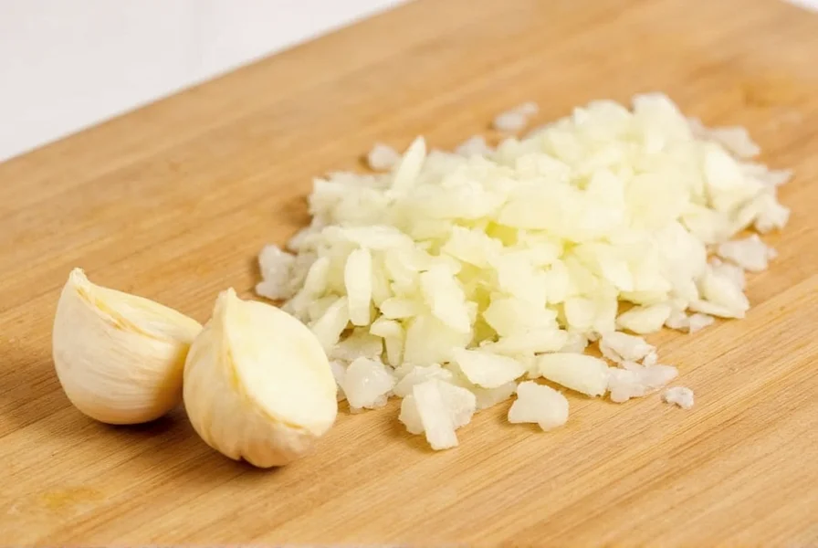 Properly stored minced garlic in small container with olive oil
