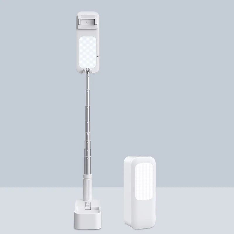 

Portable 1000mAh Power Bank 360 Degree Shooting Wireless Selfie Phone holder Stand Box, White