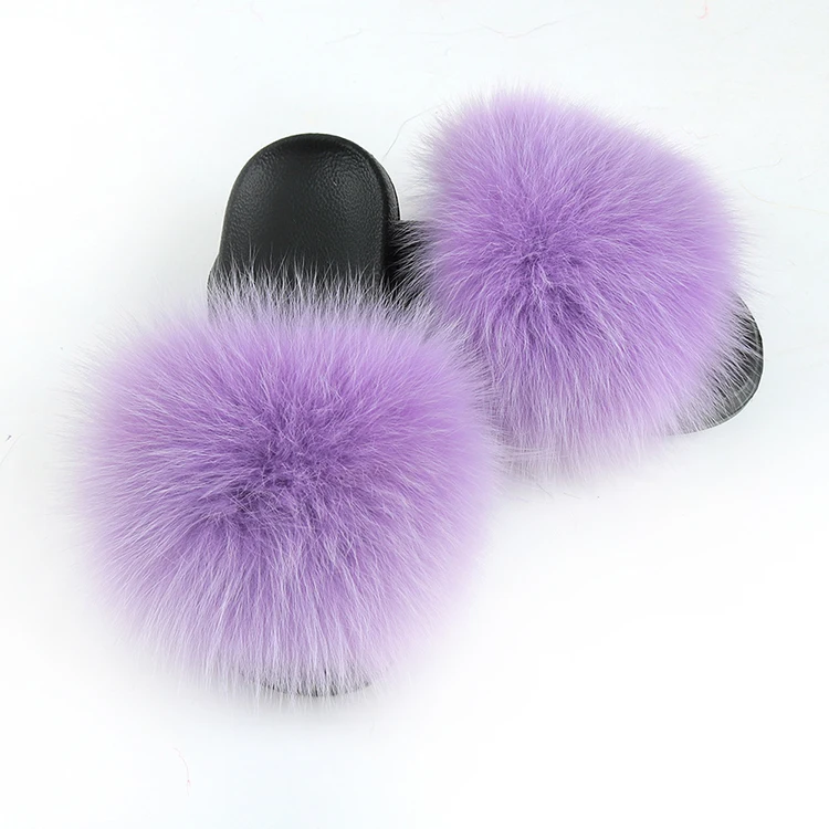 

New Arrival Girl Luxury Fluffy Fur Slippers Ladies Indoor Warm Furry Fur Flip Flops Women Fur Slides Sandals, 6 colors as pictures
