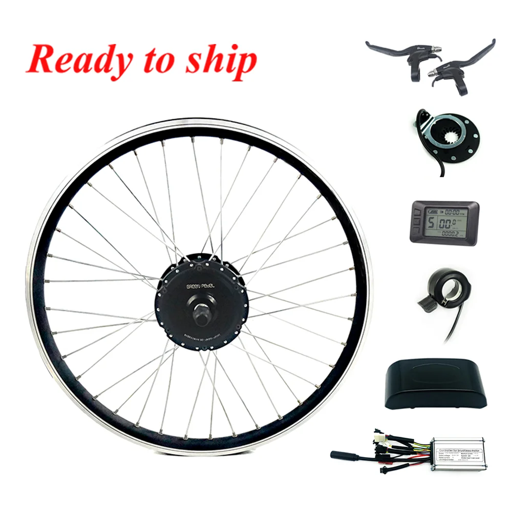 

Greenpedel 36v 250w 26 inch front wheel brushless hub motor electric bike conversion kit for electric bicycle