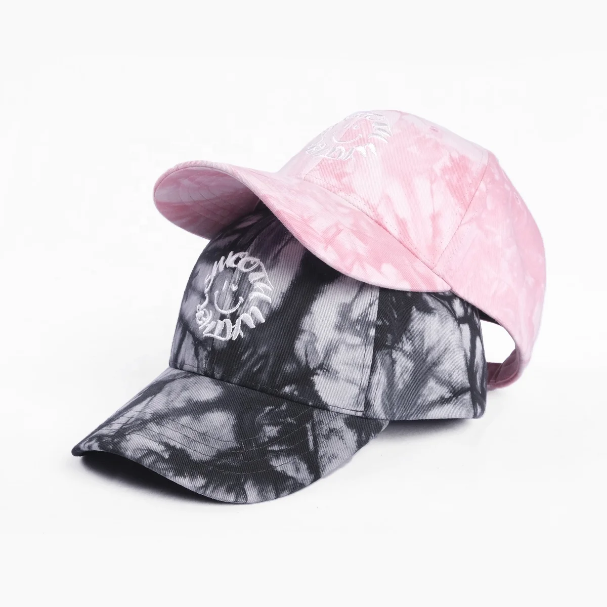 

Wholesale Custom Adjustable Tie Dye Printed Printing 6 Panel Baseball Cap Sports Cap