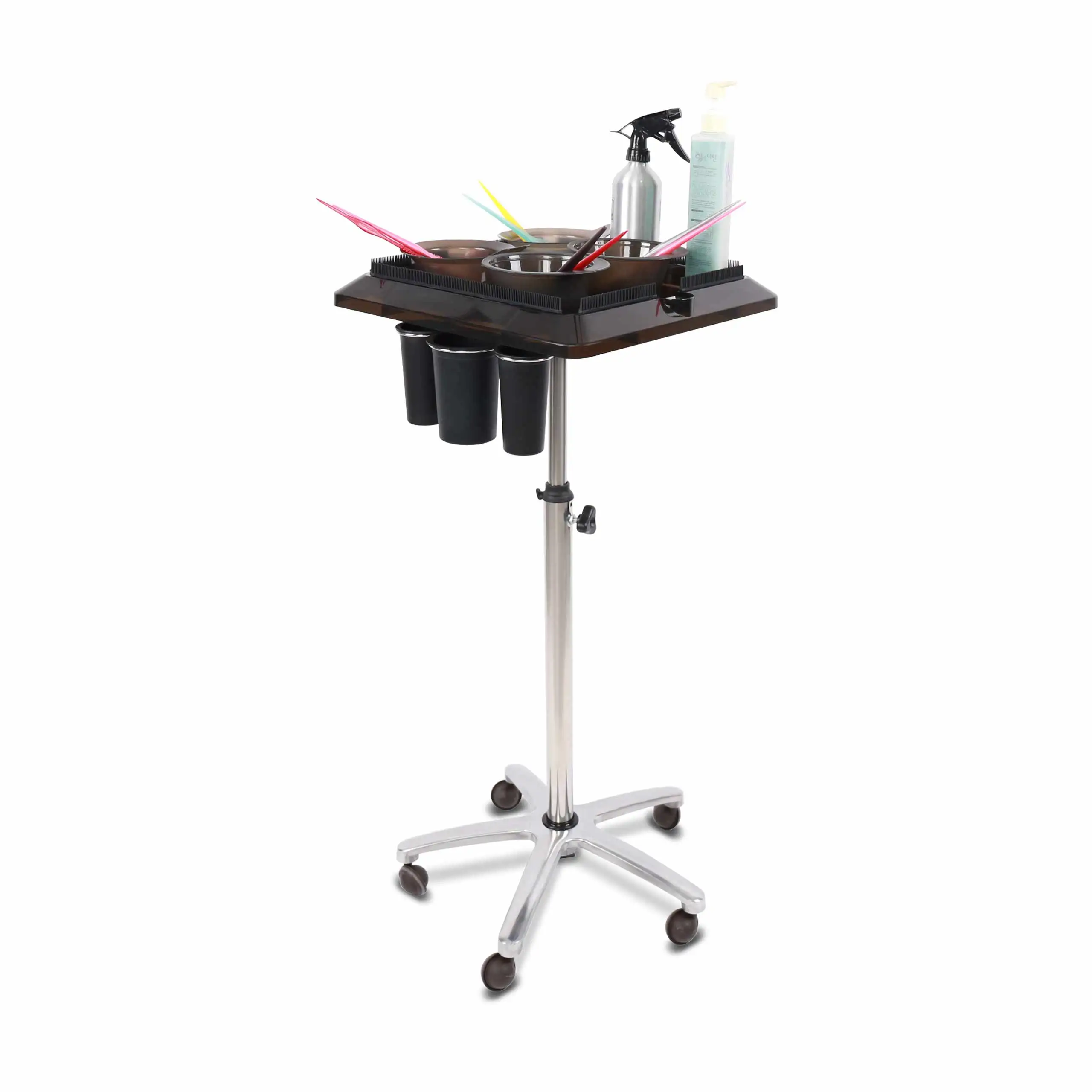 

Stainless Steel Plastic hair extension wig salon trolley hair extension holder