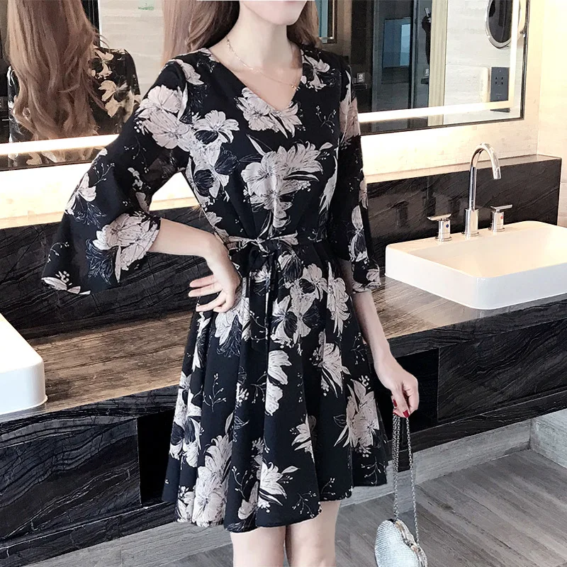 

2022 Elegant Women Party Casual Women Dress Floral Dress