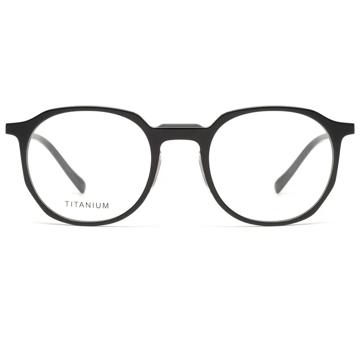 

New Design Women Mens Round Acetate Pure Titanium Eyewear Spectacle Glasses Optical Frame Eyeglasses Frames