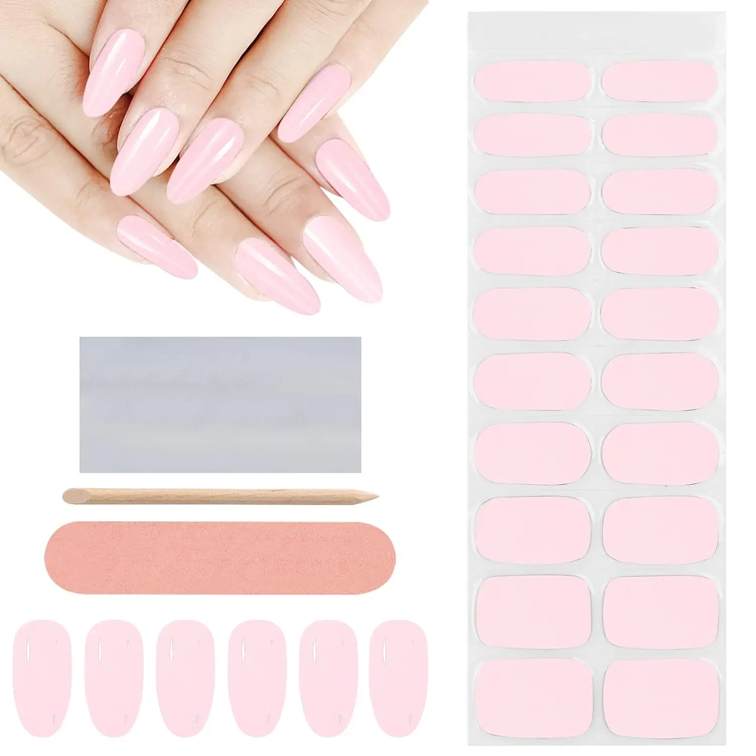 

Semi Cured Gel Nail Strips with Any Nail Lamps