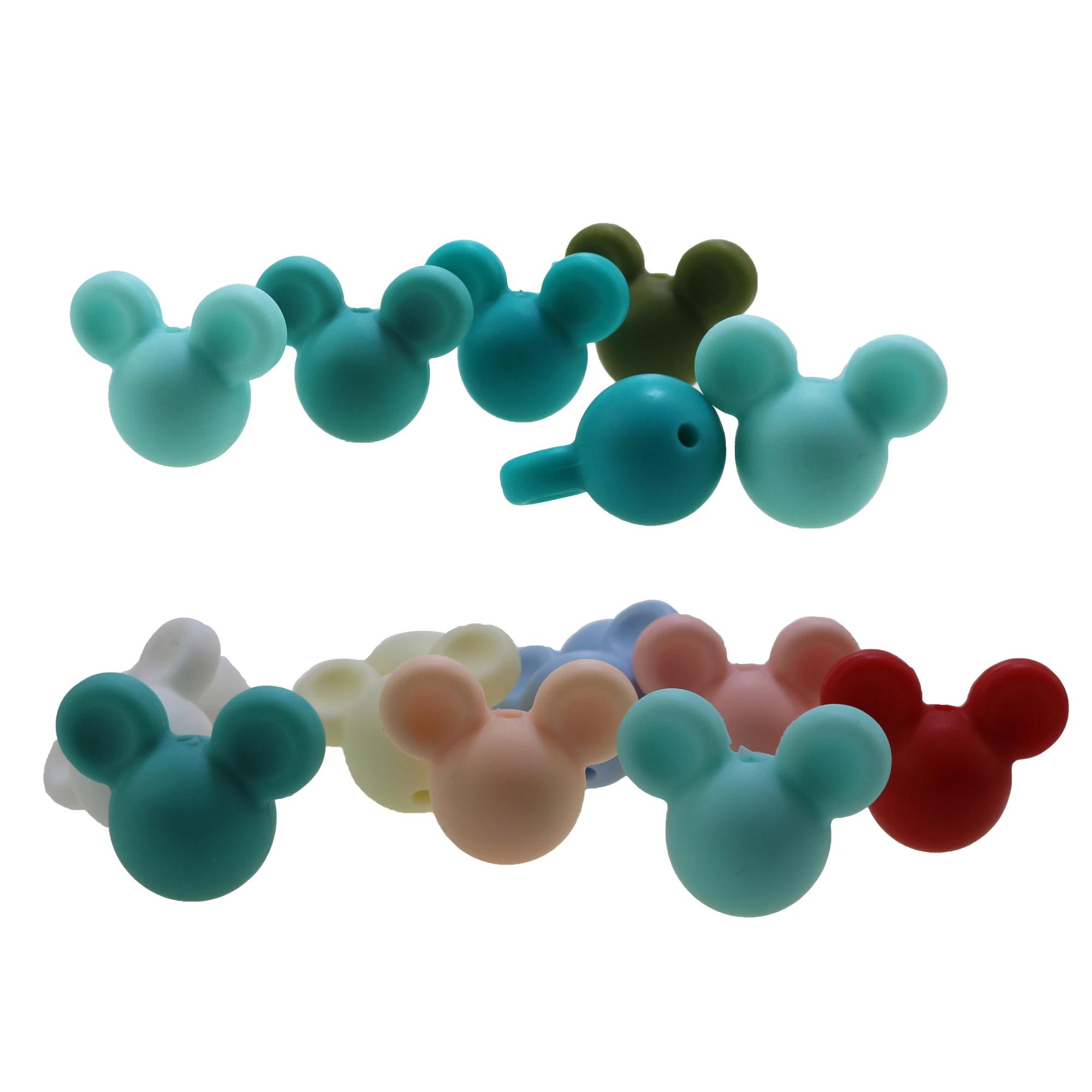 

BPA Free Colorful Baby Chew Mickey Beads Silicone Beads For Baby Teething