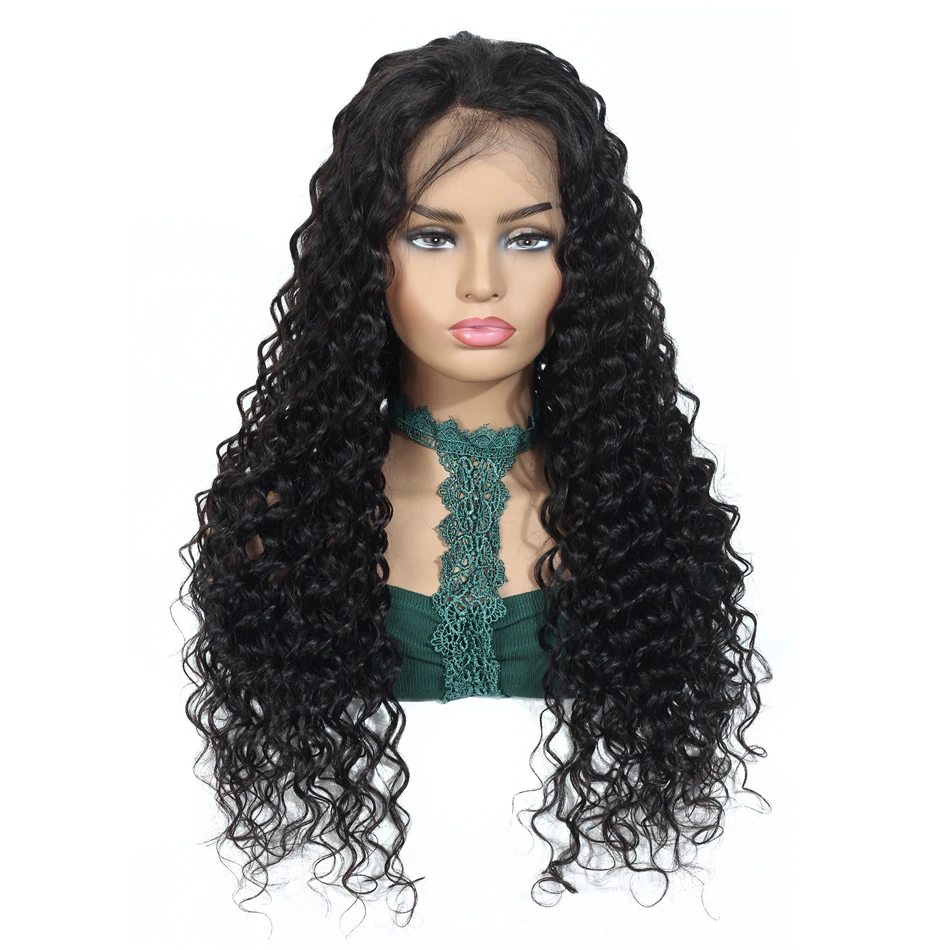 

100% Real Unprocessed Mink Cambodian Hair Full Lace Wig 150 Density With Baby Hair Glueless Full Lace Wig Human Hair Deep Curly