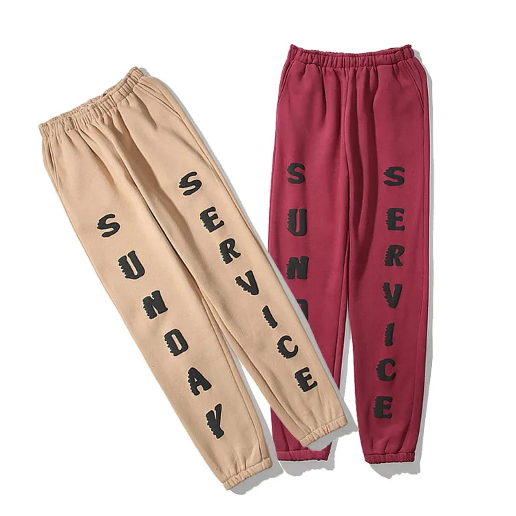 

Kanye West Sunday Service Pants Stretch Joggers Letter Printing Sweatpants
