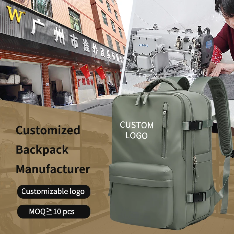 

Personalized Wholesale Laptop Backpacks Portable Zipper Nylon Backpack Waterproof Fashion School Backpack Bag with Buckle Solid