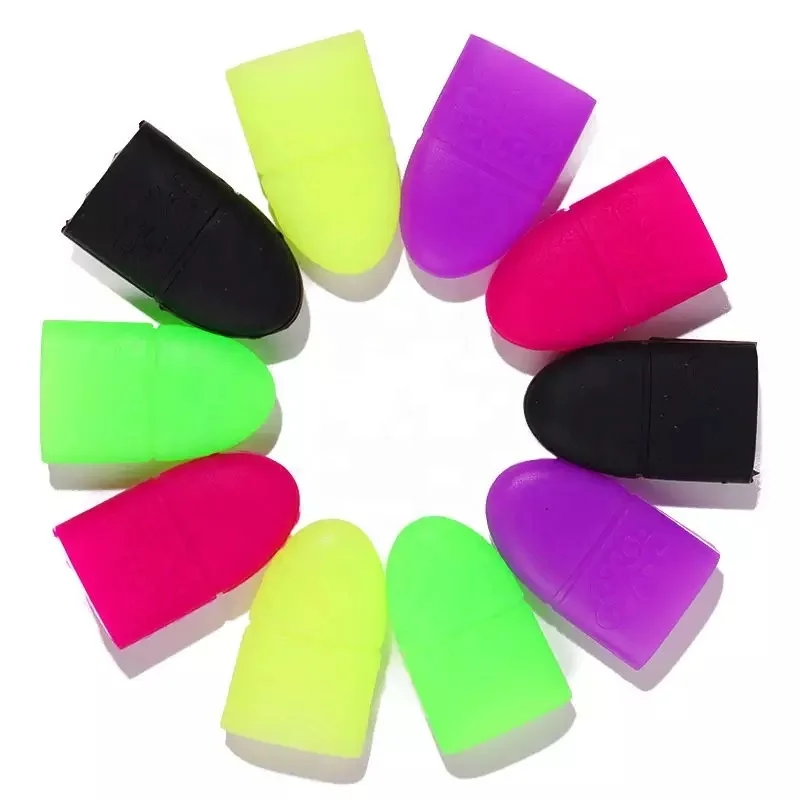 

New 6 Colors UV Gel Polish Remover Wrap Silicone Plastic Soak Off Cap Clip Manicure Cleaning Varnish Reuseable Nail Art Tool