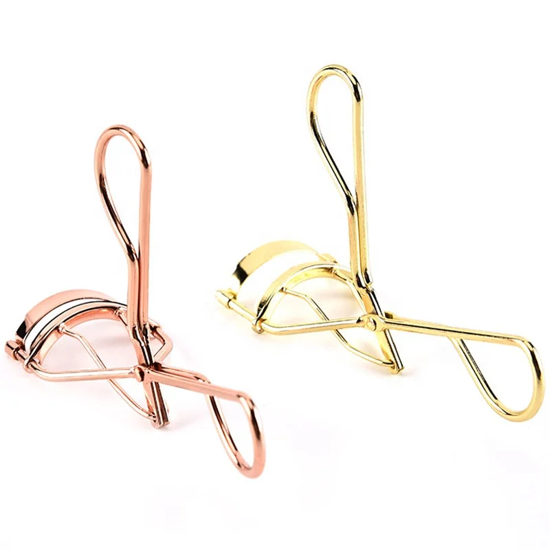 

Eyelash curler eyelash with gold-plated design curling eyelashes tool for women girl makeup drop shipping, Rose gold / gold