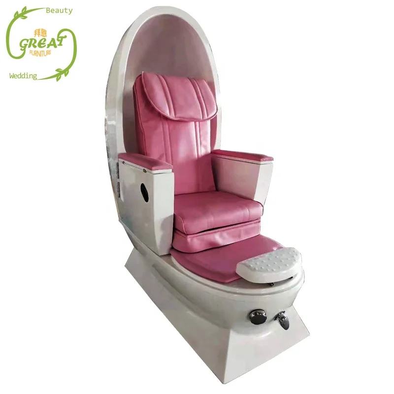 

White Luxury Egg Shape Massage Manicure Spa Pedicure Chairs