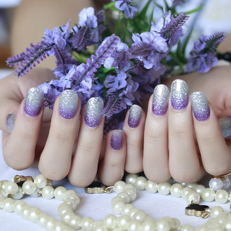 

Korean Style Latest nail polish sticker glitter Nail Wrap Patch Self Adhesive nail art stickers, Various color