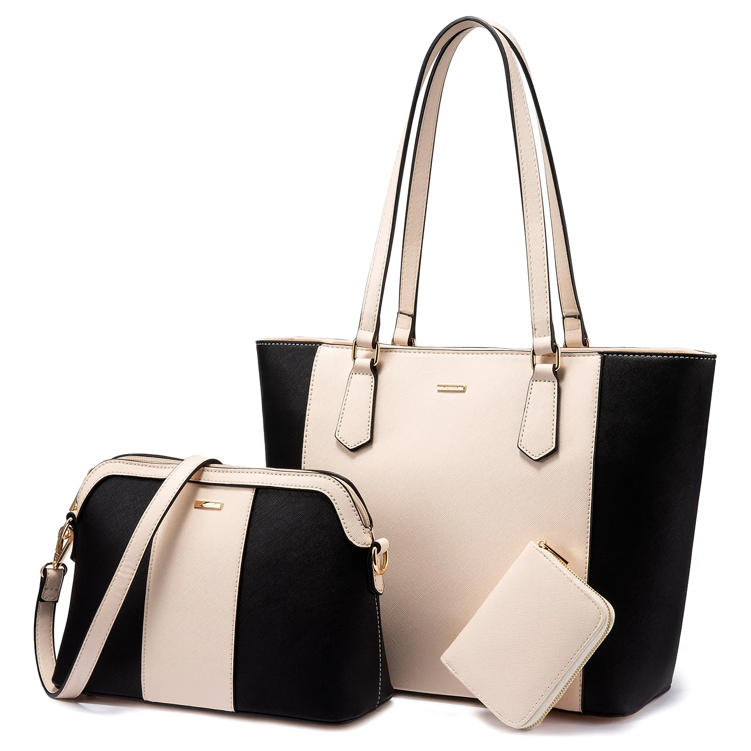 

LOVEVOOK 2021 wholesale dropship fashion pu leather handbag lady 3pcs tote handbags brand designer women purses and handbags, Customizable