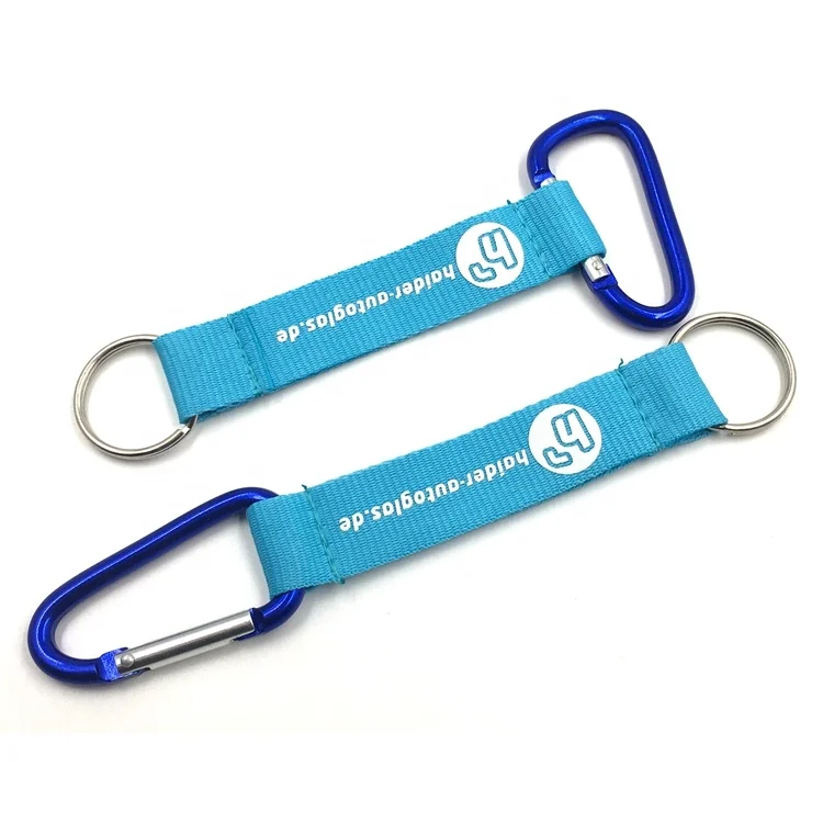 
Custom polyester bottle holder carabiner short wrist lanyard 