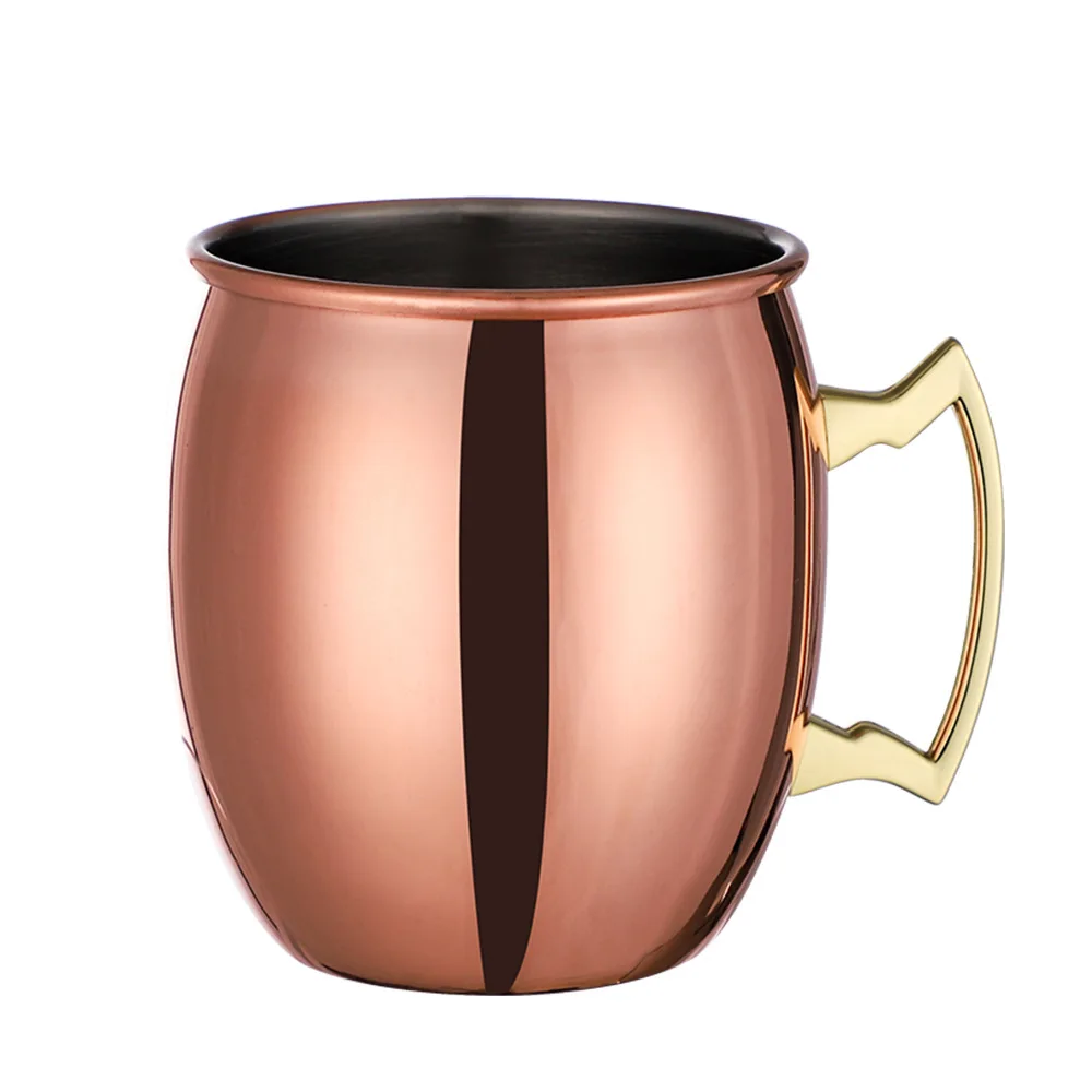 

Classic Rose Gold Plated Mug Cocktail Copper Drinking Stainless Steel Travel Cup