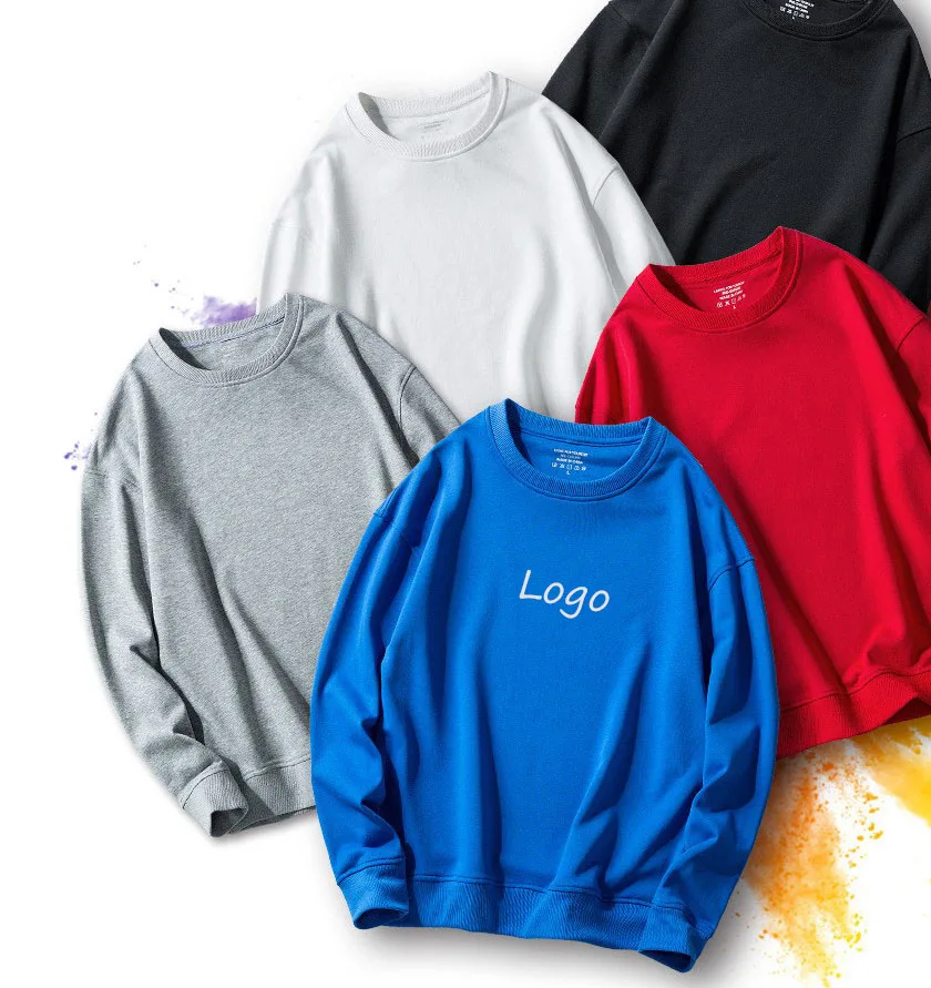 

Best Selling Unisex Solid Color Fashion Couples Round Neck Pullovers Simple Fashion Loose Sweaters