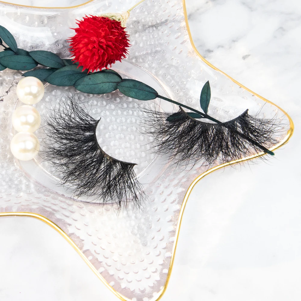 

handmade wispy 6D real siberian mink eyelashes custom lash box, Natural black