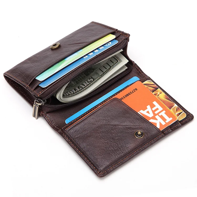 

Men's Bifold Wallet - Sleek and Slim Includes Photo Window and Credit Card Holder Casual Thin Slimfold with Extra Capacity