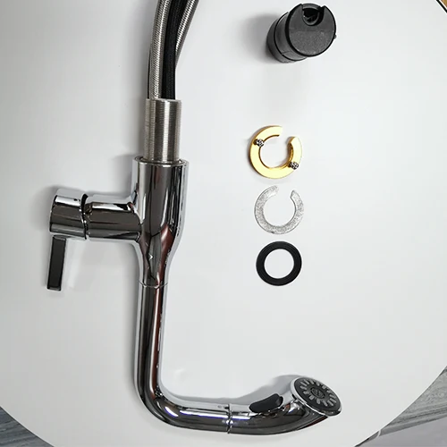 Chrome 3 Way Pull Down Out Taps Cheap Kitchen Faucet