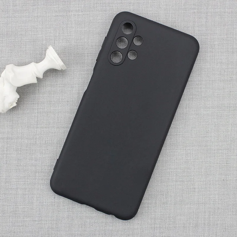

Black Matte Phone Case For Samsung Galaxy A13 4G Silicone TPU Back Cover