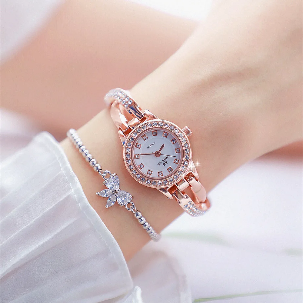 

Ladies fashion new gold luxury quartz wrist watches full diamond rhinestone women charm digital watches for girl wholesale, 3 colors