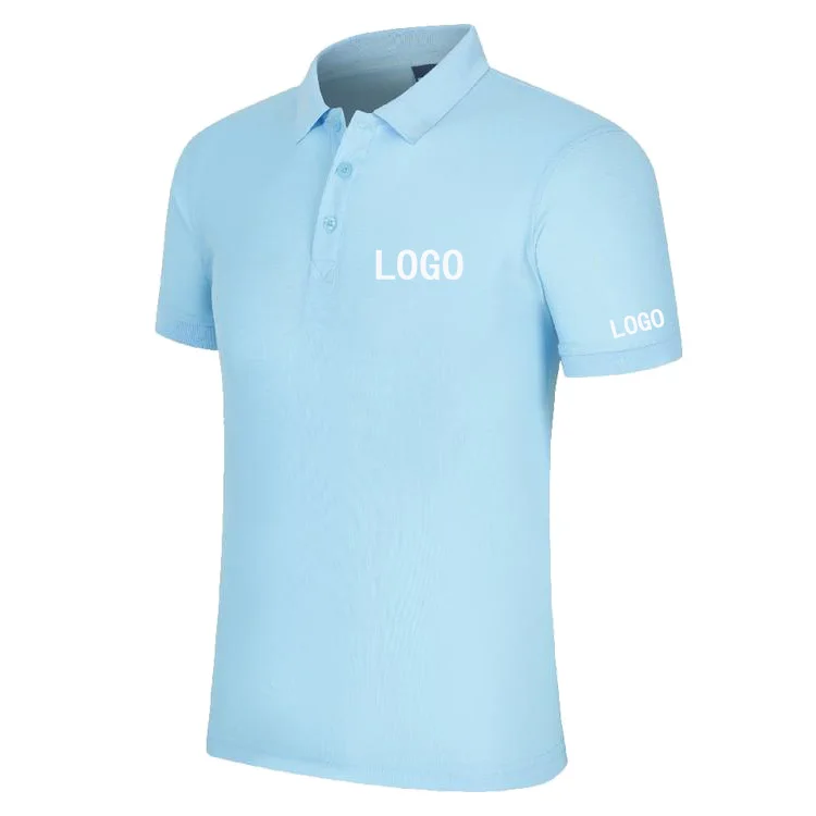 Custom Printed Embroidery Sublimation Logo Quality 100% Cotton Knitted Floral Anti-Wrinkle Workwear Uniform School Sport Golf