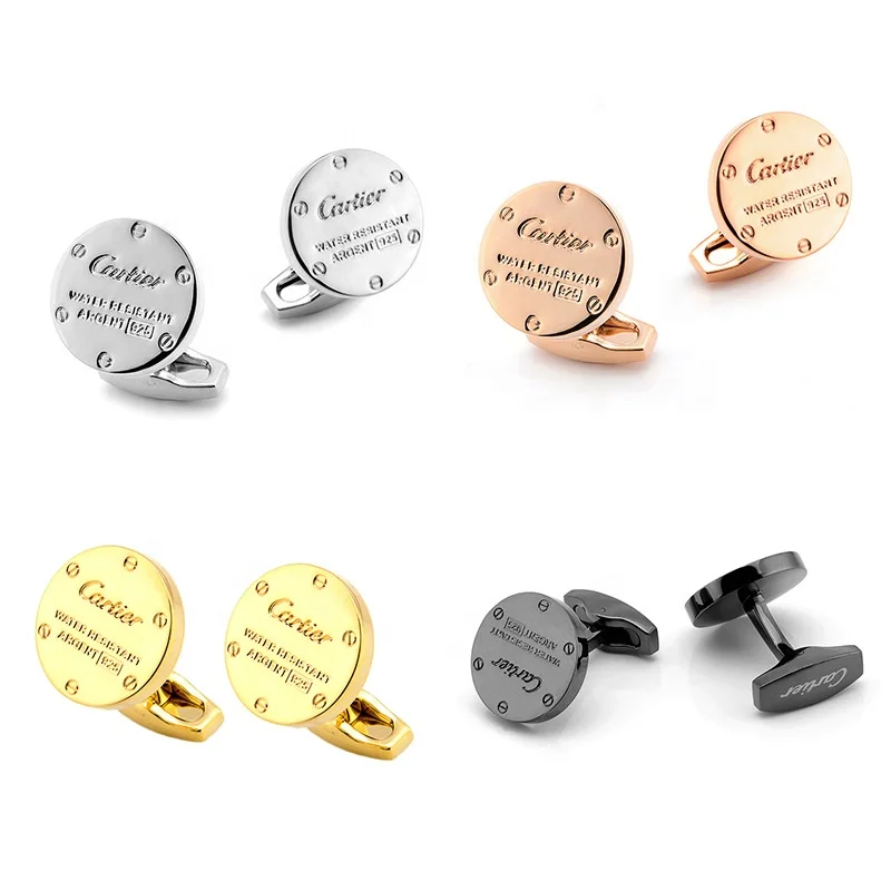 

Wholesale Price Branded Custom Logo Metal Mens Cufflinks