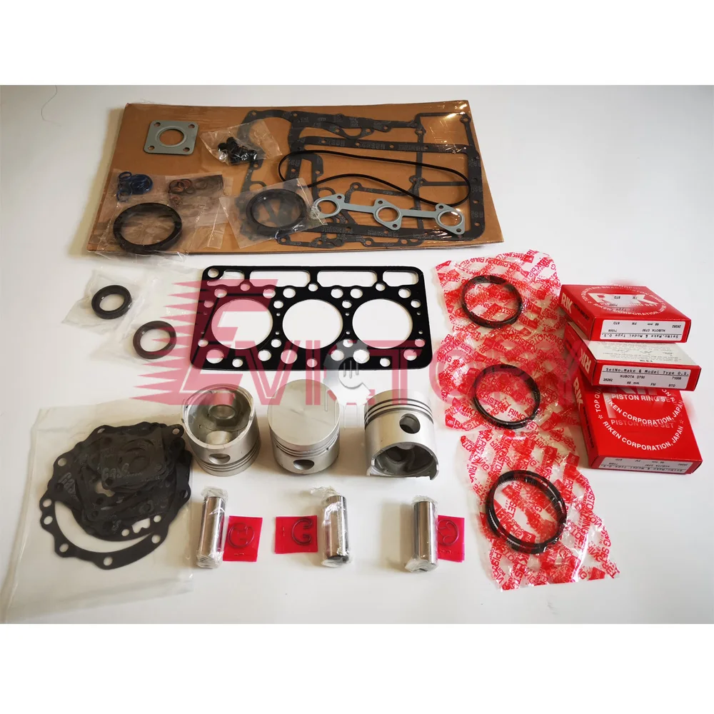 

For Kubota overhauling gasket set D850 rebuild kit + piston and ring set