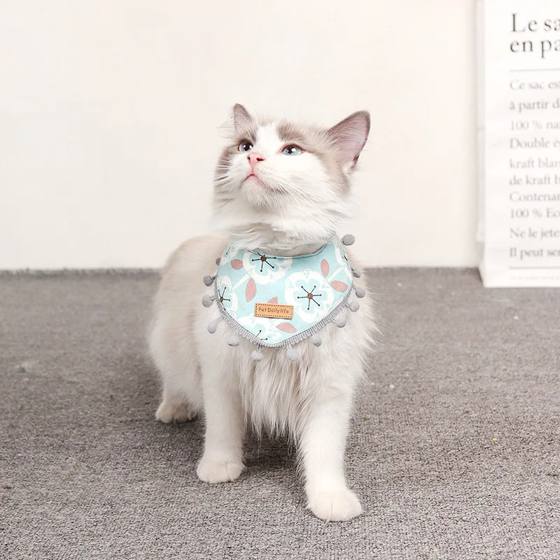 

Triangle scarf small dog collar cute cat scarf pet saliva towel
