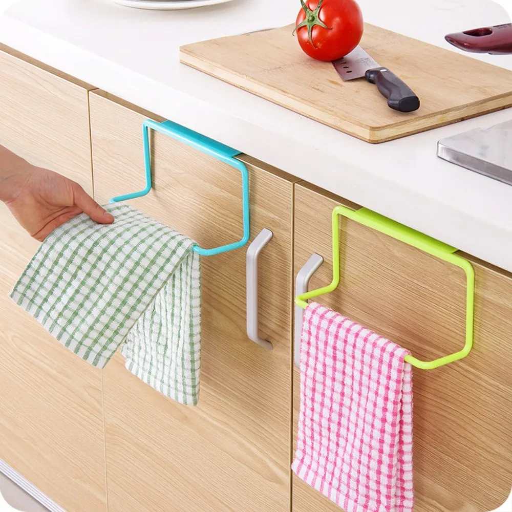 

Kitchen Organizer Storage Shelf Rack Towel Rack Hanging Holder Under Cabinet Hanger Rack