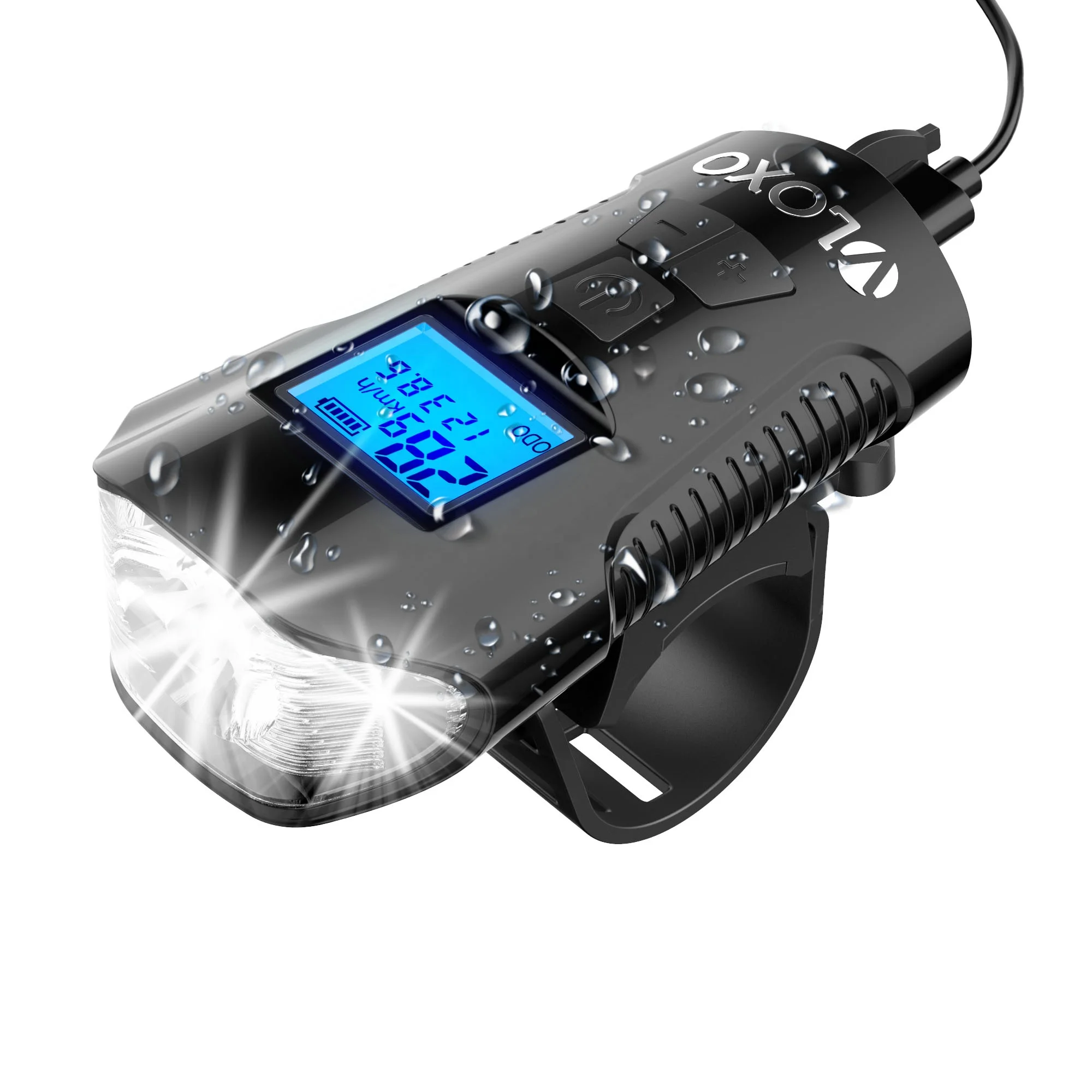 

rechargeable bike front light bike light led, Black / blue / red / silver