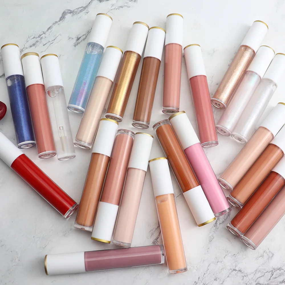 

25 Colors White Tube Lipgloss No Logo Custom Wholesale Lipgloss
