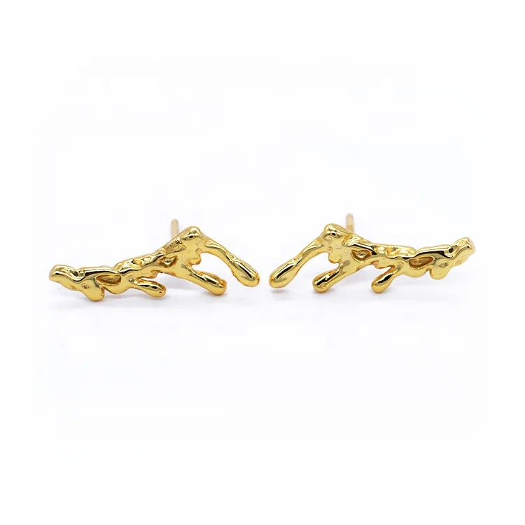 

Korean jewerly for women 925 sterling silver gold plated earrings