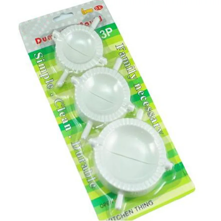 

Creative Food-grade Plastic Kitchen Tools Manual Pinch Dumplings Skin Mould Make Clamp, White