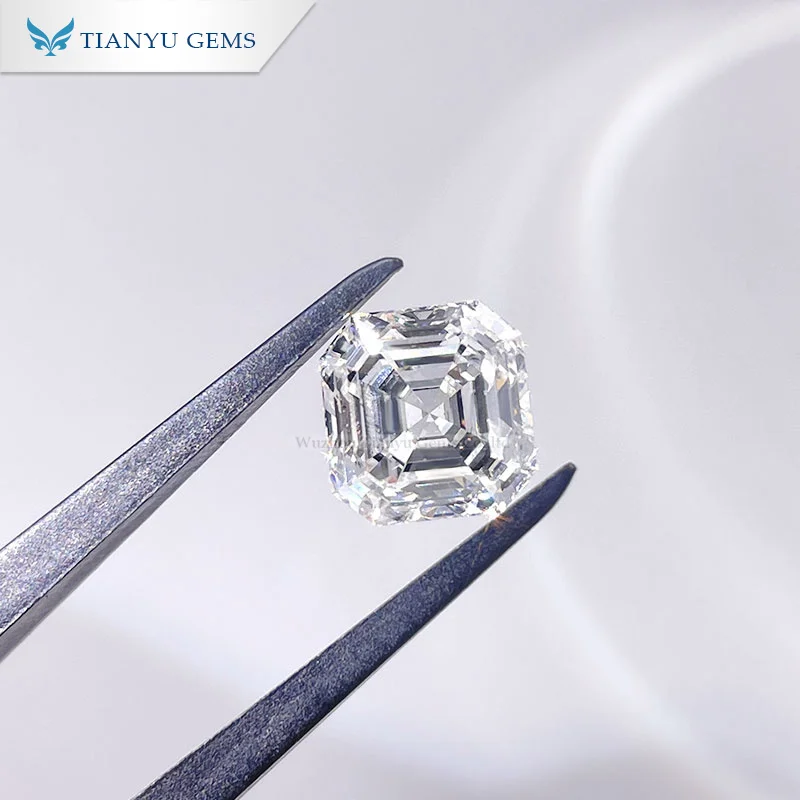 

Tianyu Gems Lab Grown Cvd Diamond 3.34ct G SI2 EX Asscher Cut White Loose Diamant