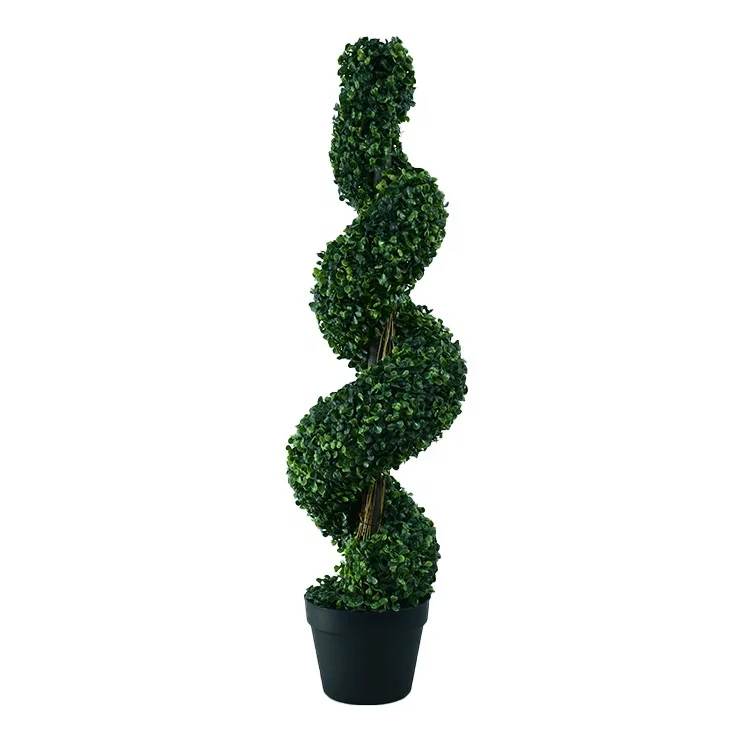 90厘米苗条螺旋米兰叶子 topiary 植物绿色 boxwood topiary 植物在