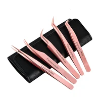 

Rose Golden Stainless Steel Curved Tip Tweezers Precision Volume Lash Tweezers