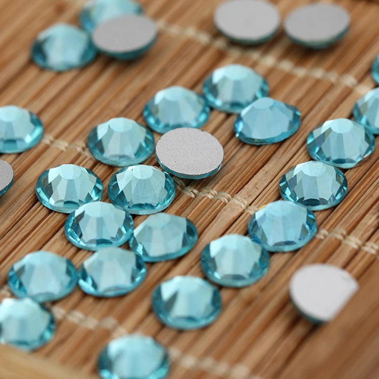 

wholesale blue aquamarine high quality shiny non hot fix rhinestones for nail art Christmas, Aquamarine blue