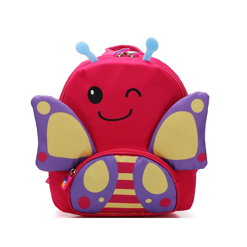 

2021 Bagpack Anti-lost Little Butterfly Cute Kid Backpack 2-5 Years Old Children Kids School Bags, Pink, red