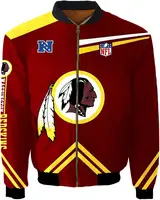 

QUDING Dropshipping NFL Add wool pullover Polyester custom low MOQ flight jacket for MENS