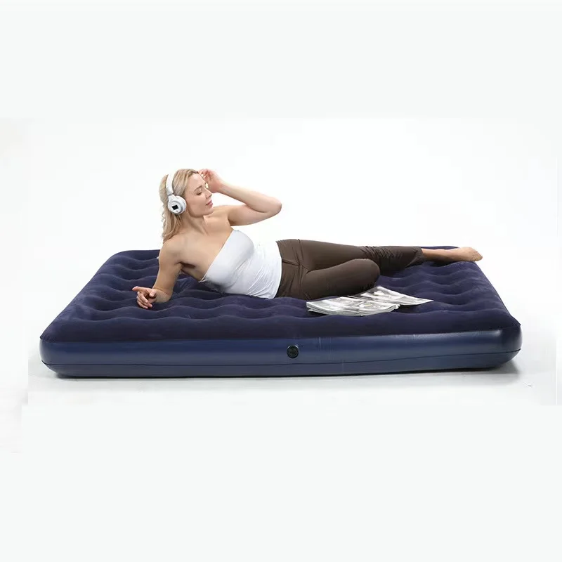 

Outdoor camping air mattress flocking honeycomb inflatable bed household set bed with Electric inflation pump set
