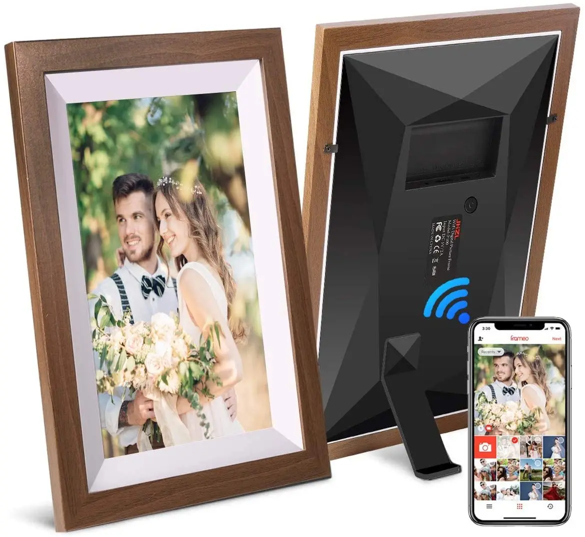 

Gorgeous 9.7 inch color IPS 2K touch-screen display Auto-Rotate HDMI Frameo for family share Wifi Digital Photo picture Frames