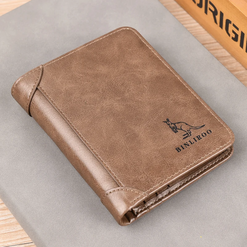 

2022 men's new lightweight wallet, high-quality soft leather wear-resistant short opening and closing small wallet, Three colors